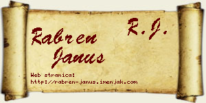 Rabren Janus vizit kartica